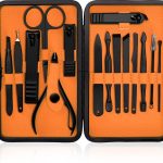 Utopia Care 15 Pieces Manicure Set - Stainless Steel Manicure Nail Clippers Pedicure Kit - Professional Grooming Kits, Nail Care Tools with Luxurious Travel Case (Black)